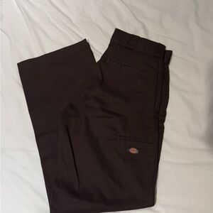 Dickies Brown High Waisted Double Knee Cargo/Work Pants